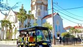 A golf cart tour is the...