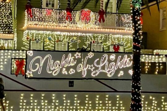 Nights of Lights Private Electric Golfcart Tour up to 7 People